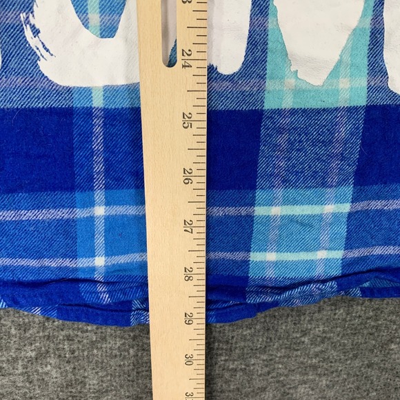 Cakeworthy ET Flannel Shirt Men Extra Large Blue Plaid PHONE HOME - Picture 6 of 8